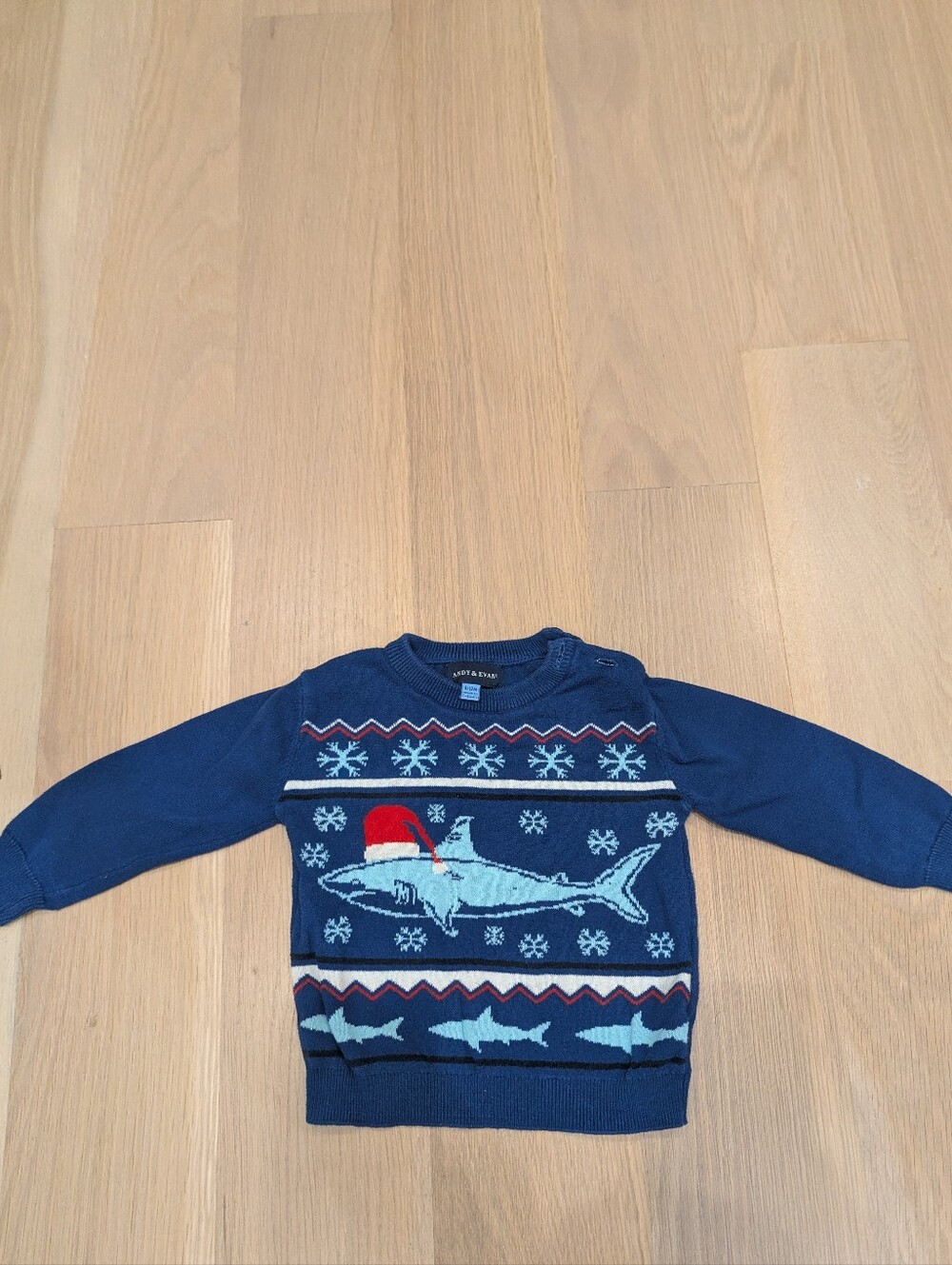 Andy & Evan Navy Blue Holiday Snowflake Sweater